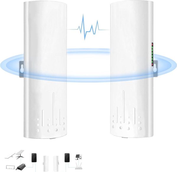 Point To Point Starlink Internet Outdoor Long Range Transmission For Starlink Gen 3 Router, Starlink Wifi Extender, 5.8Ghz 3Km 100Mbps With 16Dbi High Gain Antenna, 2 Pack