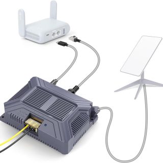 XLTTYWL Starlink V2 Poe Injector, 180W 5 in 1 GigE Passive & ESD Protection 12v Starlink with USB & Type-C Power Output, SPX Cable Adapter and Converter DC 9-36V/180W for Starlink V2 Dishy
