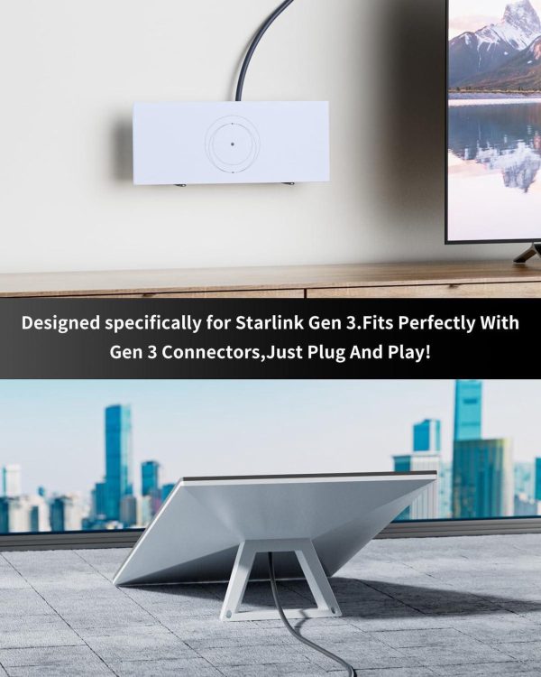 33Ft(10M) Starlink Cable For Starlink Gen 3 - Waterproof, Fast, And Stable Replacement Cable For Starlink Gen 3 Rectangular Antenna.(Includes Starlink Cable Protector And Wall Grommet) - Image 2