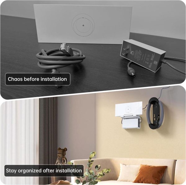 Xlttywl Starlink Gen 3 Mount, All In One Starlink Standard Gen 3 Mesh Router And Starlink Gen 3 Power Supply, Cable Caddy With Two Starlink Grommet Mounting Kit For Starlink V3 Standard Dishy - Image 3