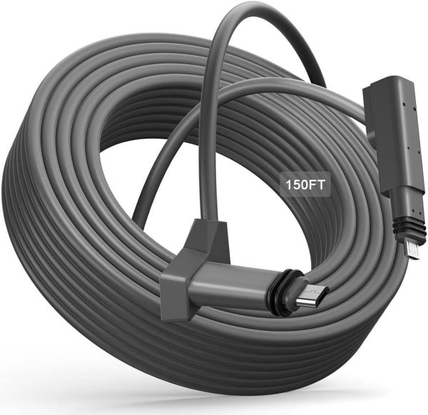 150Ft Starlink Cable Gen 2 For Starlink Rectangular Satellite V2 Replacement Cable,Starlink Extension Cable For Satellite Gen 2 Waterproof Starlink Cable,Starlink Internet Accessories,Router,Gray