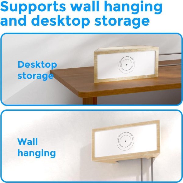 Starlink Router Gen 3 Mount, Wood Grain Starlink Router Wall Mount Box With Starlink Power Supply Mounting Kit Starlink V3&Amp;Gen 3 High-Performance Standard Router Box - Image 3