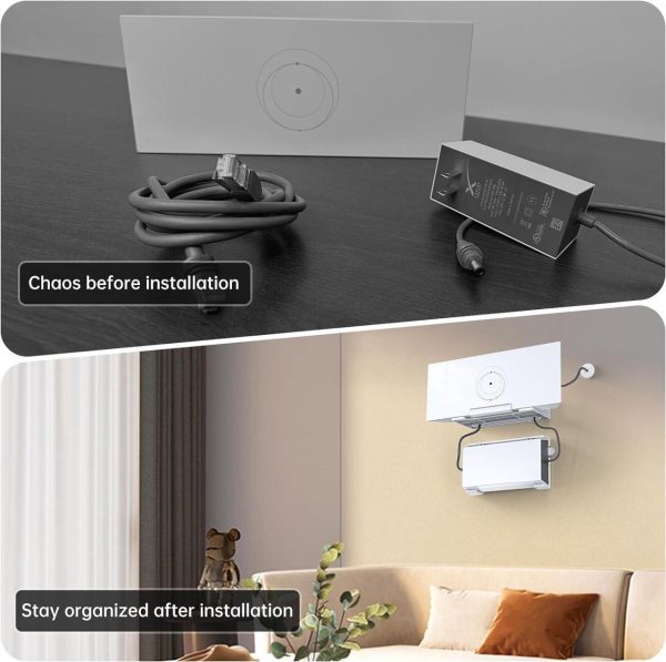 2 In 1 Starlink Gen 3 Router Mount &Amp; Starlink V3 Power Supply Brackets Holder + Starlink Gen 3 Dish Pipe Adapter Star Link V3 Pole Adapter Mount - Image 4
