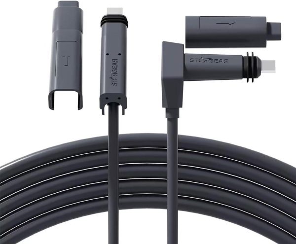 Klutchtech Starlink Cable 75Ft For Standard Actuated Gen 2, Starlink Replacement Cable For Starlink Rectangular Satellite V2 Waterproof Gray (75Ft/23M)