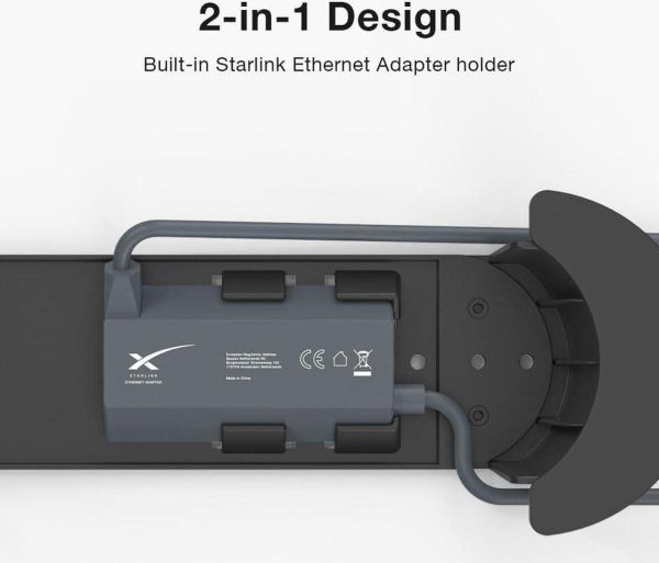 Holicfun Wall Mount For Starlink Mesh Wifi Router V2 Bundle With Starlink Ethernet Cable Caddy And Starlink Ethernet Adapter Holder - Image 5
