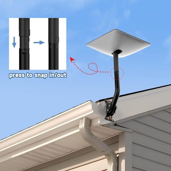 Allmaybe Adjustable Starlink Mounting Kit For Starlink Dishy Mast Starlink V2 Satellite Internet Installation Kit Accessories - Image 3