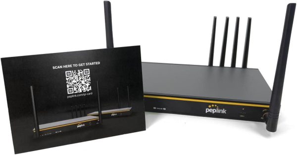 Peplink B One 5G - Gigabit Dual Wan Cellular Wifi Router For Wireless Internet - 1Gbps Throughput, Wi-Fi 6, Dual-Band, 4 Lan Ports, Supports 150 Users, Peplink App Setup