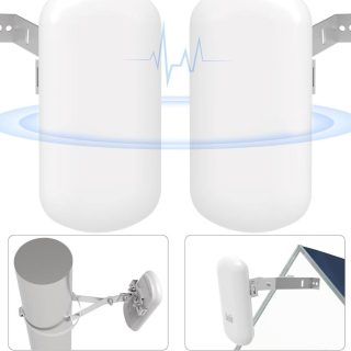 Point to Point Wireless Internet Long Range Transmission for Starlink, Point to Point Wireless Bridge for Starlink Ethernet Adapter, Outdoor 5.8G 1.5KM with 14DBi High Gain Antenna, 2-Pack