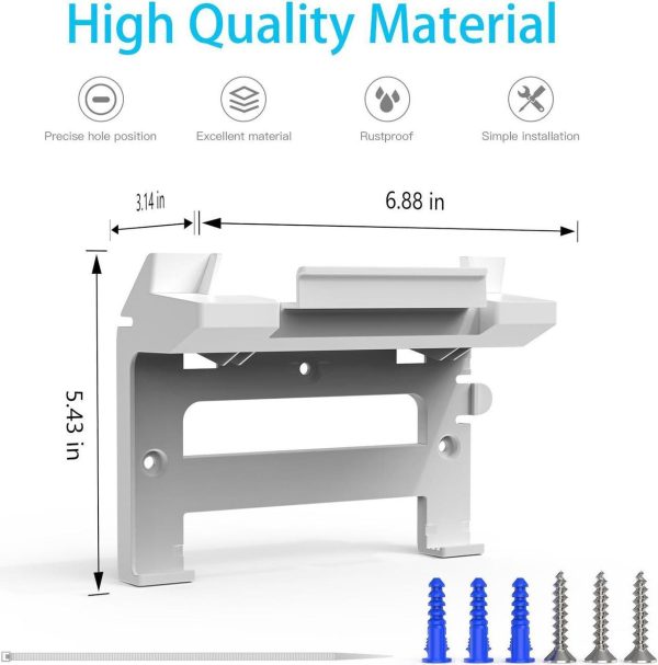 Ngakona Mount For Starlink Mesh Router Gen 3 + Starlink Power Supply Brackets Holder V3 - Star Link Internet Kit Satellite, Signal Integrity Space Saving, Abs Stability Wall Holder (2 In 1 Mount) - Image 2