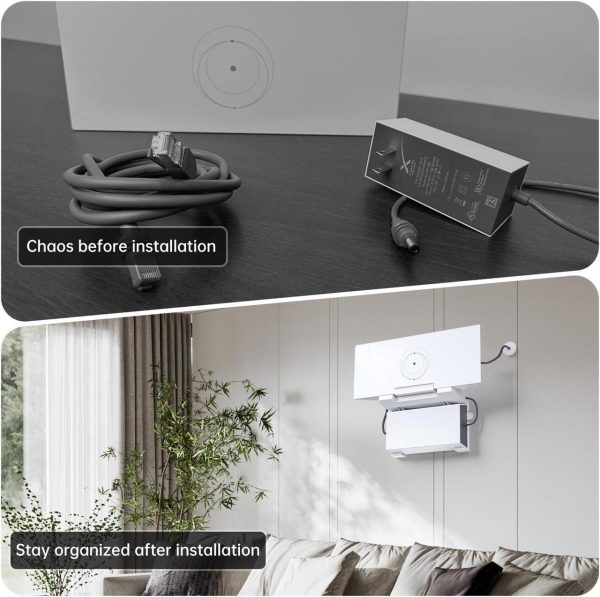 Ngakona Mount For Starlink Mesh Router Gen 3 + Starlink Power Supply Brackets Holder V3 - Star Link Internet Kit Satellite, Signal Integrity Space Saving, Abs Stability Wall Holder (2 In 1 Mount) - Image 4