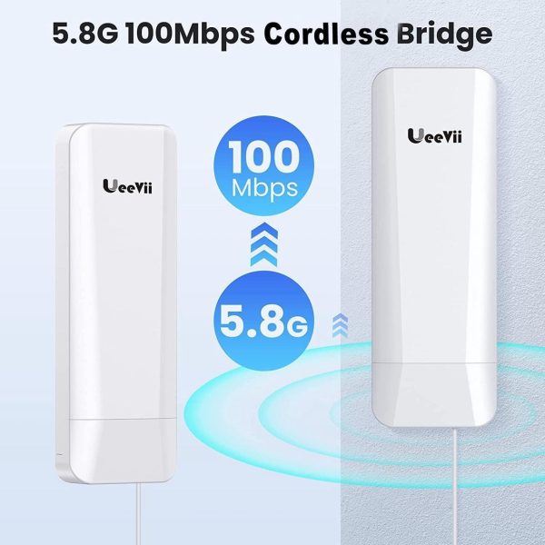 Ueevii Cpe453 Wireless Bridge Outdoor Point To Point &Amp; 2-Pack Bridge Bracket - Image 2