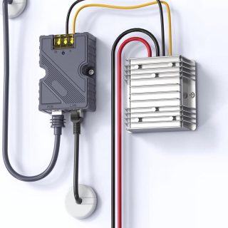 XLTTYWL Starlink Gen 3 PoE Injector - 320W GigE Passive ABS Surge & ESD Protection with Starlink Gen 3 DC Step UP Converter 12V to 56V/3A Cable Grommet,168W Compatible with Starlink V3 Dishy