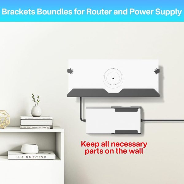 Protective Wall Mount Kit For Starlink Gen 3 Router And Power Supply - Metal Bracket Holder For Starlink V3 Mesh Router Wall Mount With Cable Management Easy To Install - Image 2