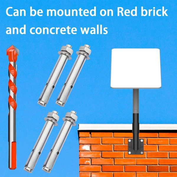 Click-In Design Starlink Short Wall Mount,Starlink Heavy Duty Pivot Mount Kit Compatible With V2 Rectangular Dish, Starlink V2 Mount With Adapter - Image 4