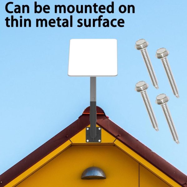 Click-In Design Starlink Short Wall Mount,Starlink Heavy Duty Pivot Mount Kit Compatible With V2 Rectangular Dish, Starlink V2 Mount With Adapter - Image 5