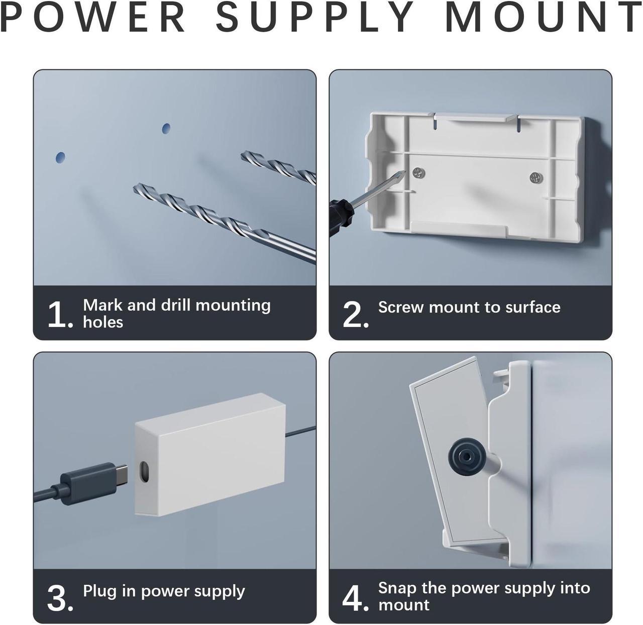 Ftwmeme Starlink Router Mount - Abs Starlink Wall Mount For Gen 3 And V3 Routers And Power Adapters, Starlink Gen 3 Mount, Starlink Internet Kit Satellite, Ideal For Wall, Home Office, Or Rv Setup - Image 4