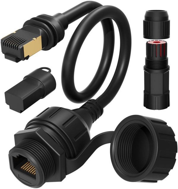 Eazuse Starlink Cable For Gen 3, 75Ft Ethernet Cable + Starlink Ethernet Adapter Gen 3/Mini, Starlink Mini Cable Extension To Rj45 Coupler