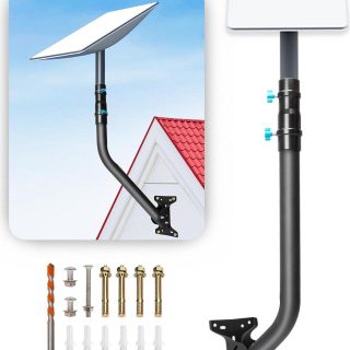Adjustable Starlink Mounting Kit, 30 in Aspotify Starlink Long Wall Mount, Starlink Roof Mount, for Starlink Internet Kit Satellite, with Starlink Mount Adapter Compatible with V2 Starlink