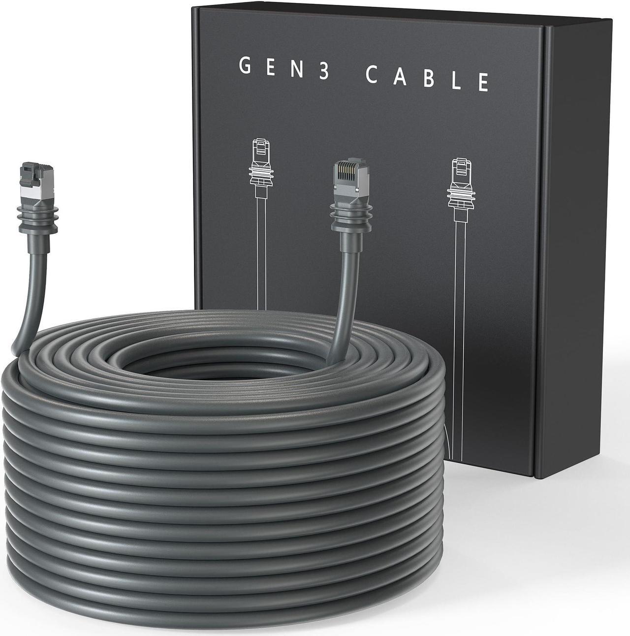 Lucmo Starlink Gen 3 Cable 150Ft / 46M For Starlink Generation 3, Replacement Extension Starlink Ethernet Cable Waterproof, Grey