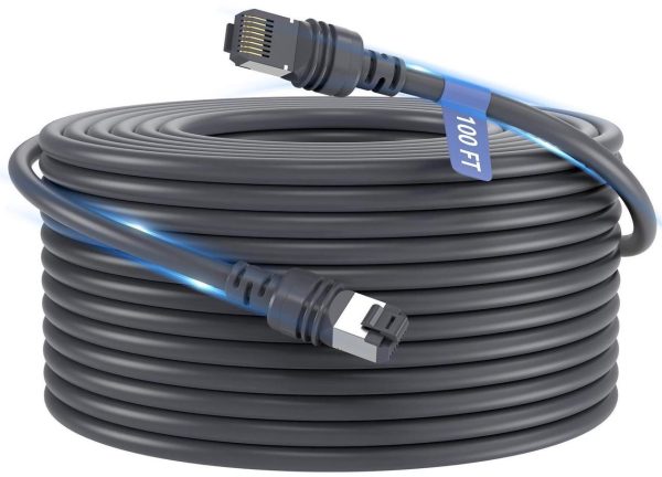 Aniery 100Ft Gen 3 Cable For Starlink, Waterproof Replacement Cable For Starlink Gen 3, Starlink Standard V3 Cable, Ethernet Cable Extension For Starlink Gen 3(100Ft/30M)