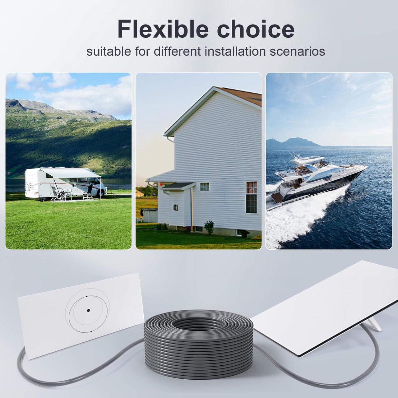 Ningdefly Starlink Gen 3 Cable Gen 3 Cable Compatible With Starlink Gen 3 Available In 6.5Ft 30Ft 50Ft 100Ft 150Ft Lengths - Image 3