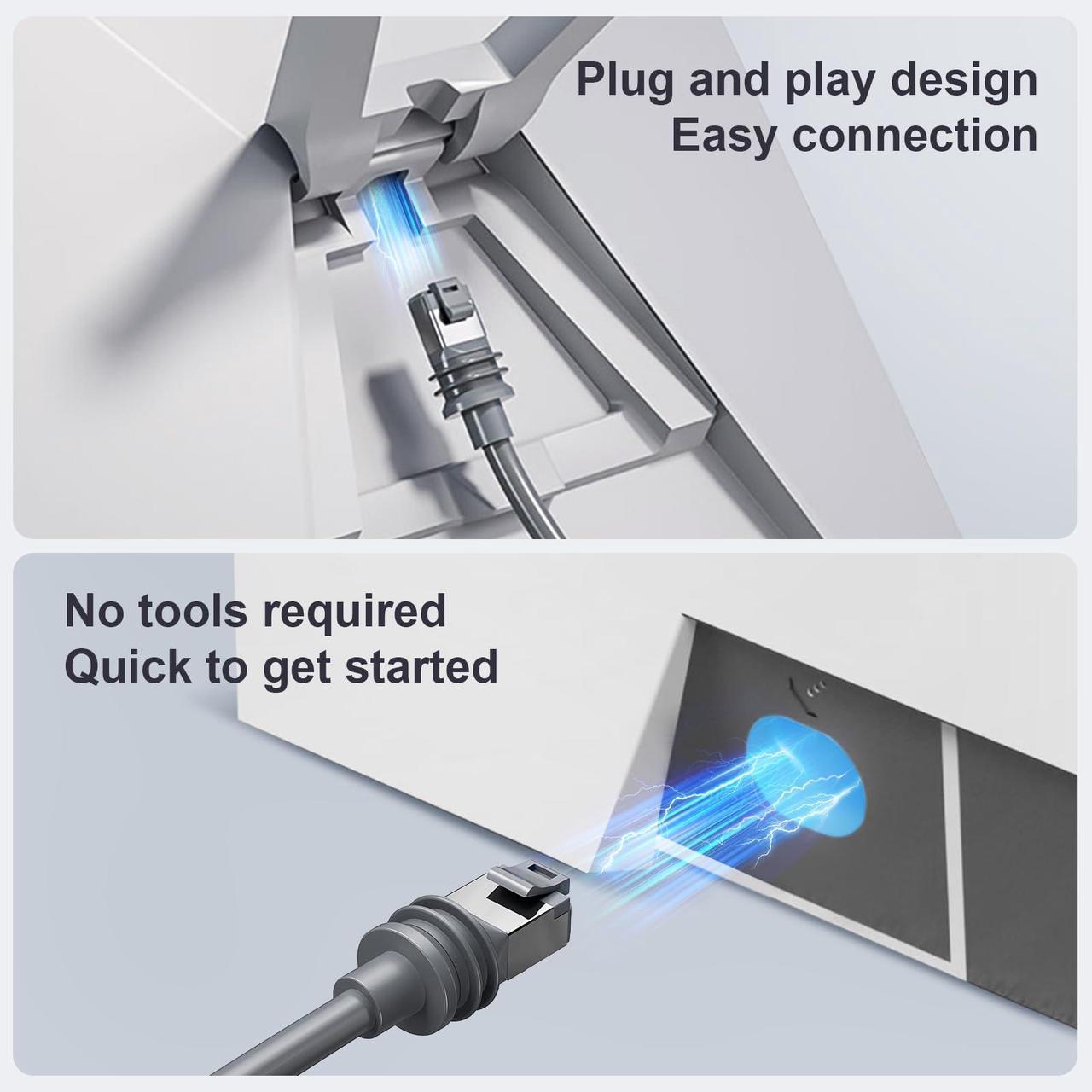 Ningdefly Starlink Gen 3 Cable Gen 3 Cable Compatible With Starlink Gen 3 Available In 6.5Ft 30Ft 50Ft 100Ft 150Ft Lengths - Image 2