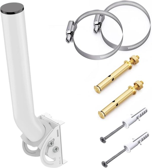 Universal Antenna Mount,11 Inches J Pole And Wall-Mounted Mounting Bracket For Outdoor Point To Point Access Point Cpes, Tv Antennas, Wireless Bridges, Starlink Mini Dish And More