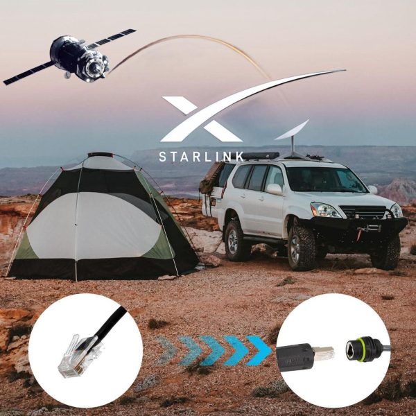 Galeith Starlink Cable Extension &Amp; Repair Kit, Starlink Spx Plug To Rj45 Solution, With 150Ft Cable, Extension To 225Ft, Speeds Up To 1200Mbps, 24Awg Copper, Waterproof Gray - Image 3