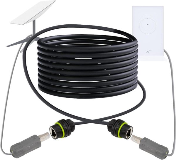 Galeith Starlink Cable Extension &Amp; Repair Kit, Starlink Spx Plug To Rj45 Solution, With 150Ft Cable, Extension To 225Ft, Speeds Up To 1200Mbps, 24Awg Copper, Waterproof Gray