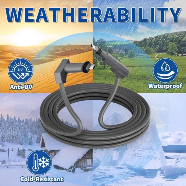 Szsauto 20Ft Replacement Cable For Starlink Gen2 V 2 Rectangular Satellite -High Speed And Anti-Interference- Waterproof Extension Cables Cord Accessories For Replace Starlink Cable Gen 2(20Ft/6.1M) - Image 5