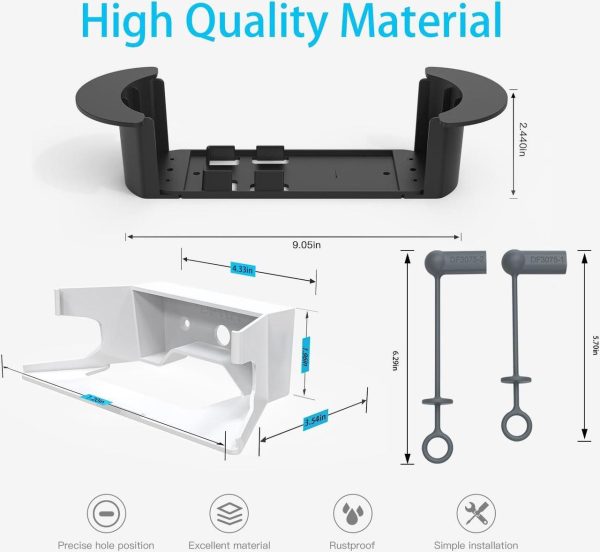 Tuiuhu 3 In1 Wall Mount Holder Kit For Starlink Mesh Wifi Router V2 &Amp; Star Link Ethernet Adapter (Starlink Ethernet Cable Caddy, Starlink Mounting Bracket, Starlink Cable End Protection Cover) - Image 2