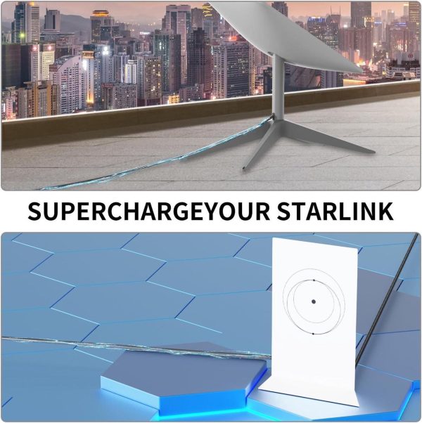 Tciogrxp 75Ft/23M Starlink Cable Extension Kit - Waterproof Gray With End Caps, Replacement Satellite Cable For Starlink Rectangular Satellite V2 - Essential Starlink Accessories... (23M) - Image 2