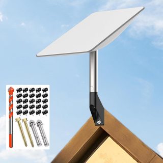 BUJ Starlink V2 Short Wall Mount,Starlink Mounting Kit, Starlink Wall Mount, Starlink Roof Mount, Starlink Pole Mount, Starlink Mount, for Starlink Internet Kit Satellite, Compatible with V2 Starlink