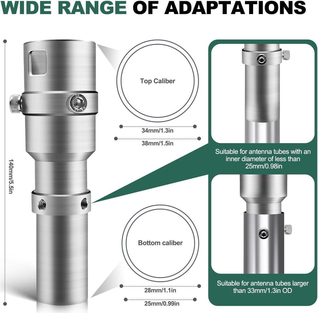 Starlink Mount Adapter For Rv, Starlink Pole Mount For Roof Rack,Rv Ladder, Load-Bearing 200Lbs, Installation Range 0.8-1.17&Quot; For Pole/Roof/Suv/Outdoor - Image 3