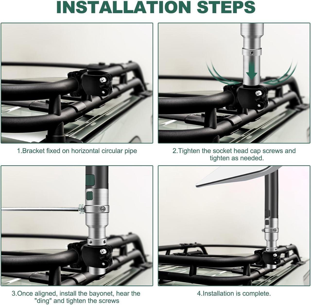 Starlink Mount Adapter For Rv, Starlink Pole Mount For Roof Rack,Rv Ladder, Load-Bearing 200Lbs, Installation Range 0.8-1.17&Quot; For Pole/Roof/Suv/Outdoor - Image 5