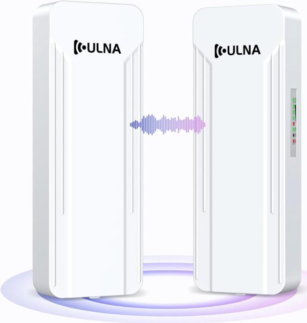 Gigabit Wireless Bridge, 5.8Ghz 5Km Point To Point Wifi Bridge Outdoor| With 100Mbps/1000Mbps Lan Port| Plug &Amp; Play| Ideal For Outdoor Use For Shop, Barn, Garage,Farm, Etc |16 Dbi Antenna|2-Pack