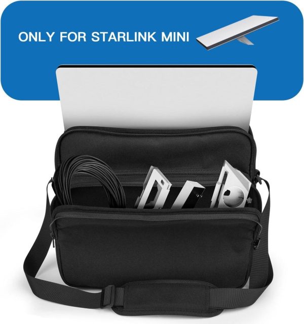 Caszlution Starlink Mini Case, Travel Carrying Case For Starlink Mini Dish Kit, Protective Storage Bag With Shoulder Strap Compatible With Starlink Mini Dish And Accessories (Case Only) - Image 3
