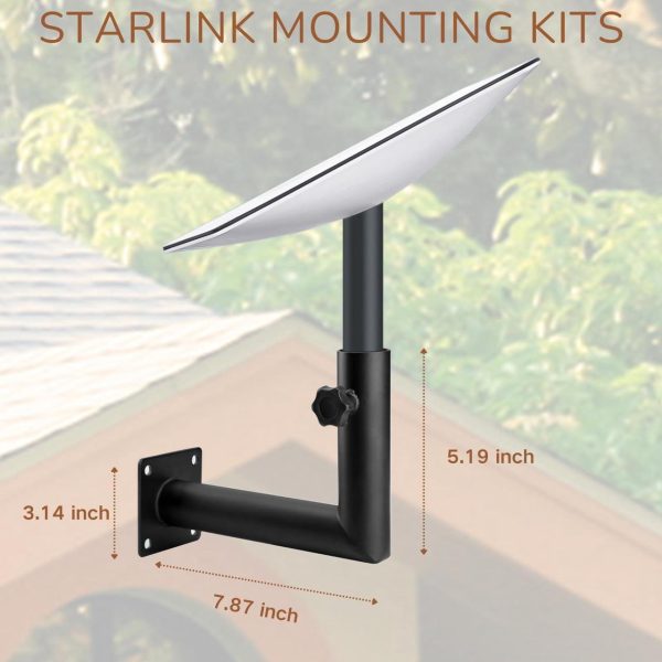 Starlink Mounting Kit, Starlink Short Wall Mount, Starlink Roof Mount, For Starlink Internet Kit Satellite, Compatible With V2 Starlink - Image 3