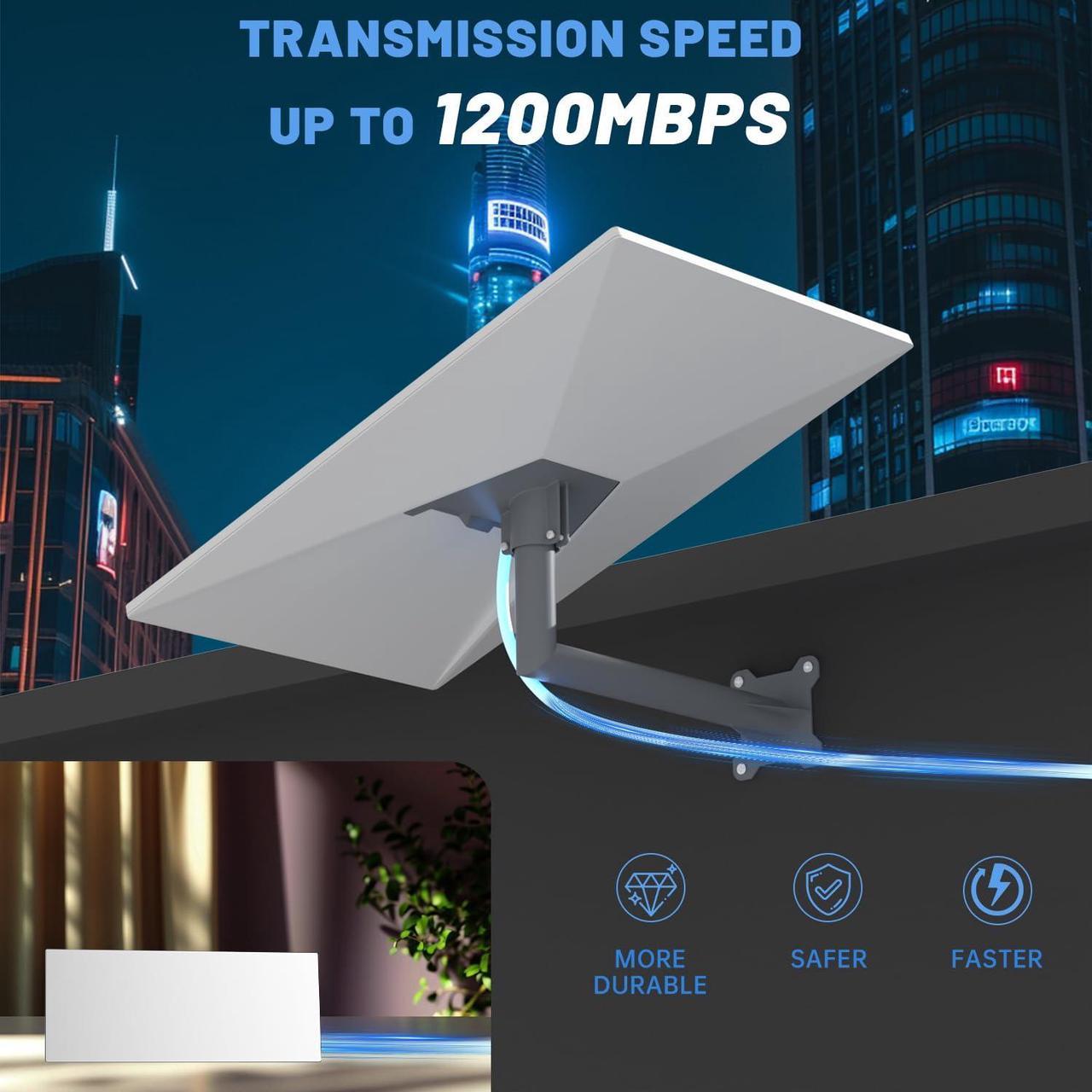 Zinweyton Cable Gen3 75Ft For Starlink Gen 3 Standard Kit, Ethernet Cable For Star Link V3 Waterproof Grey - Image 3