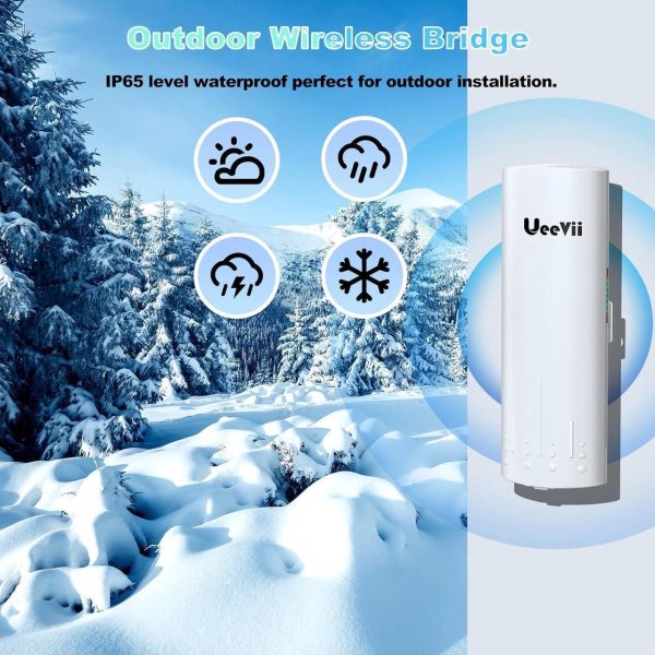 Ueevii Cpe450 Wireless Bridge Outdoor Point To Point &Amp; 2-Pack Bridge Bracket - Image 6