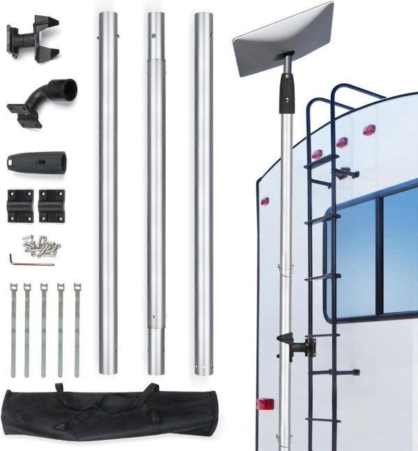 Starlink Rv Pole With Ladder Mounting Bracket Fit For Starlink 2Nd Generation