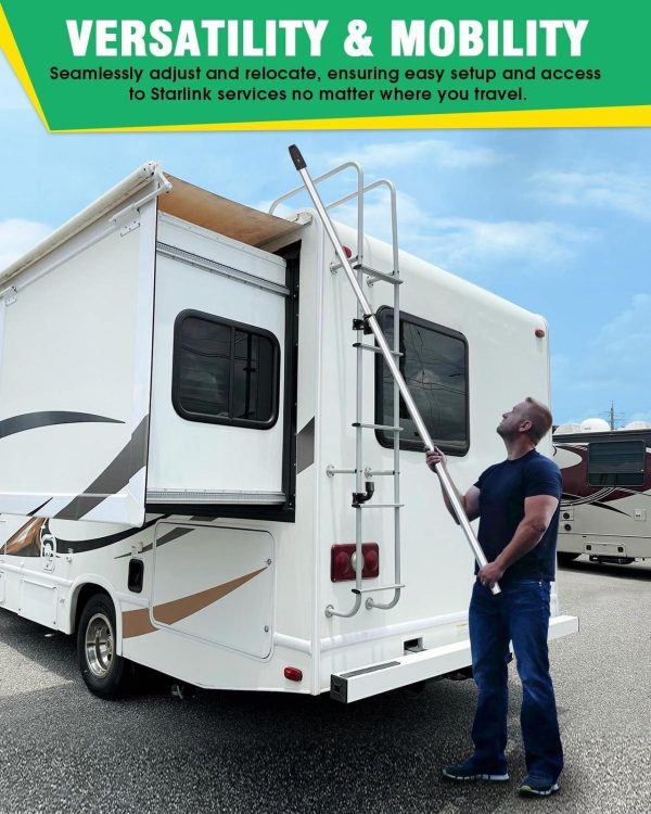 Starlink Rv Pole With Ladder Mounting Bracket Fit For Starlink 2Nd Generation - Image 2