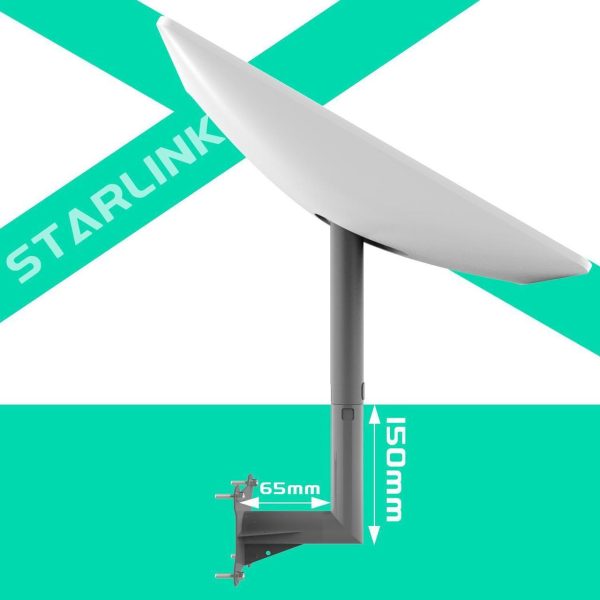 Starlink Mountshort Wall Mount, Wall-Mounted Mount, Starlink Mounting Kit For Starlink Internet Kit Satellite, Mount Compatible With Starlink For Wall Eave Fascia Installation - Image 2