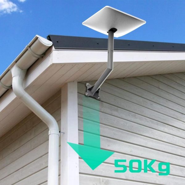 Starlink Mountshort Wall Mount, Wall-Mounted Mount, Starlink Mounting Kit For Starlink Internet Kit Satellite, Mount Compatible With Starlink For Wall Eave Fascia Installation - Image 4