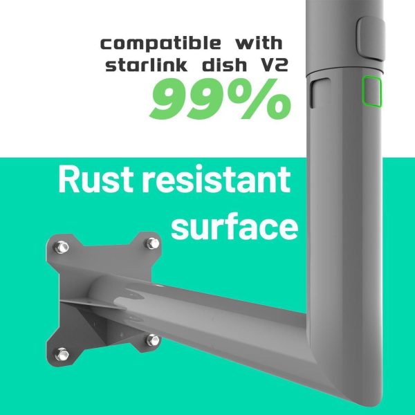 Starlink Mounting Kit Adjustable Starlink Wall Mount Starlink Roof Mount Starlink Pole Mount Starlink Internet Kit Satellite Compatible With V2 Starlin - Image 5