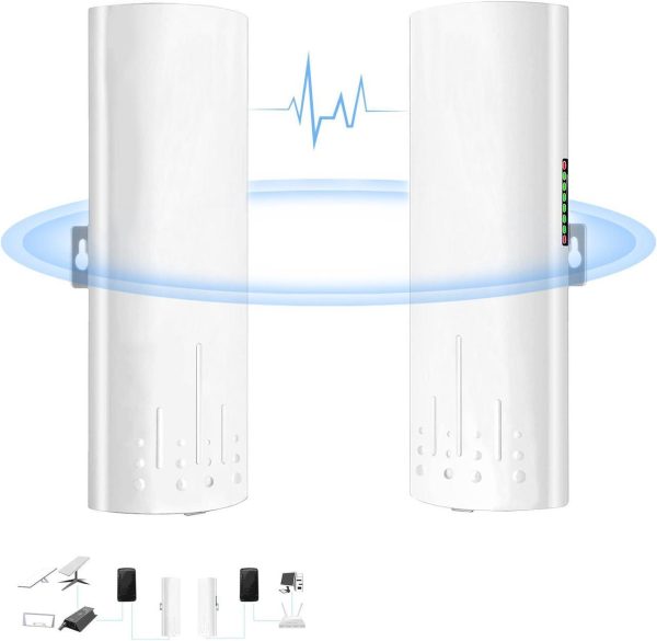 Point To Point Starlink Internet Outdoor Long Range Transmission For Starlink Gen 3 Router, Starlink Wifi Extender, 5.8Ghz 3Km 100Mbps With 16Dbi High Gain Antenna, 2 Pack