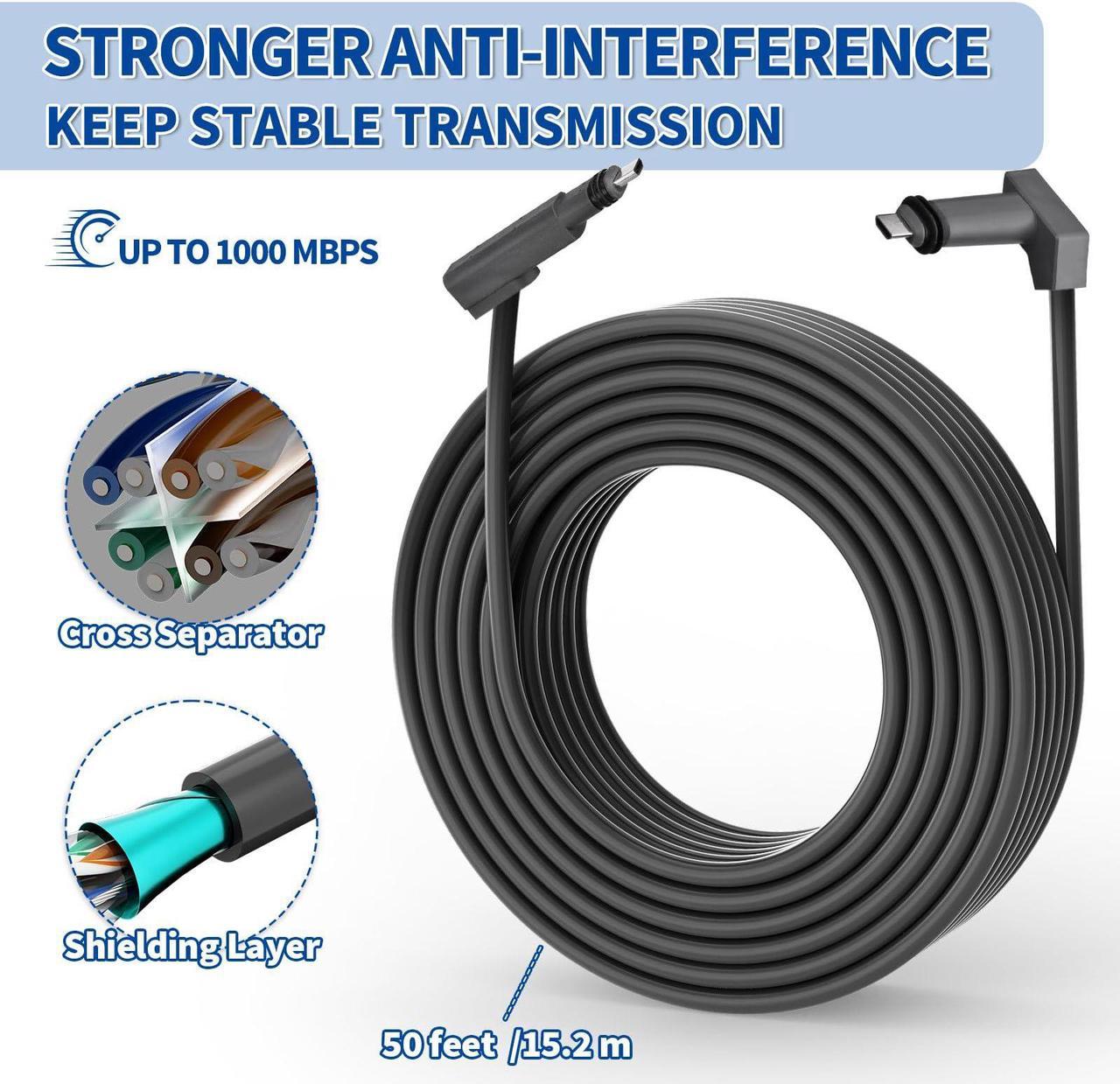 Godpee 50Ft Replacement Cable For Starlink V2 Gen2 Satellite Dish Antenna - Faster Transmission/Better Anti-Interference - Extension Cables Wire Accessories For Starlink Gen 2 - Image 2