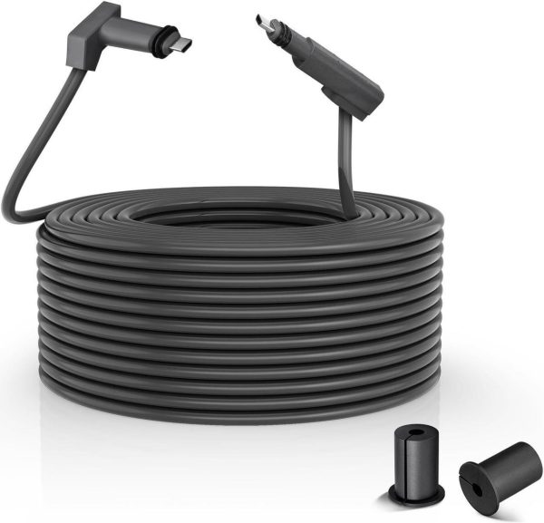 Szsauto 150Ft Replacement Cable For Starlink Gen2 V2 Rectangular Satellite - Better Anti-Interference - Extension Cables Wire With Cable Feed Through Bushings For Replace Starlink Gen 2 Cable
