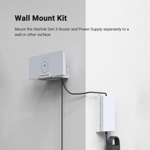 Holicfun Wall Mount Kit For Starlink Gen 3 Router And Power Supply - Image 2