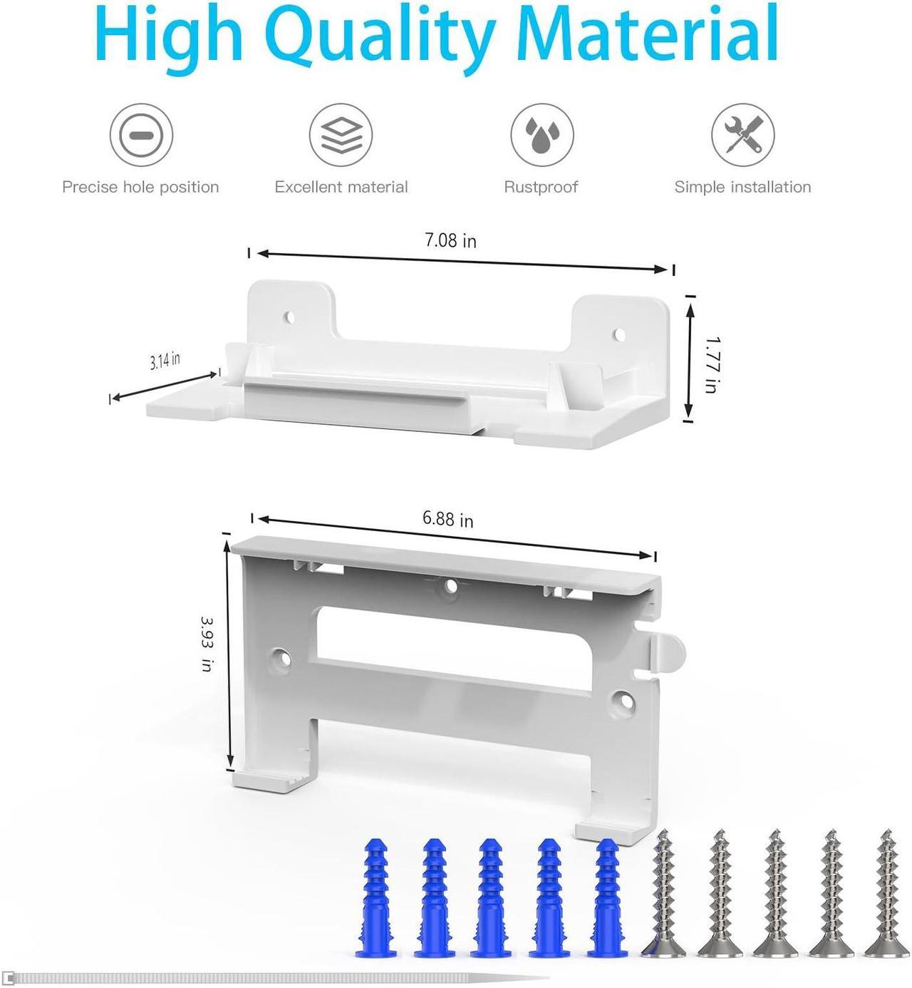 Vomenc Wall Mount Set For Starlink Gen 3 Router And Starlink Power Supply ,Holder Bracket Kit Compatible With Starlink Gen 3 Router And Power Supply,Esay To Install(White) - Image 3